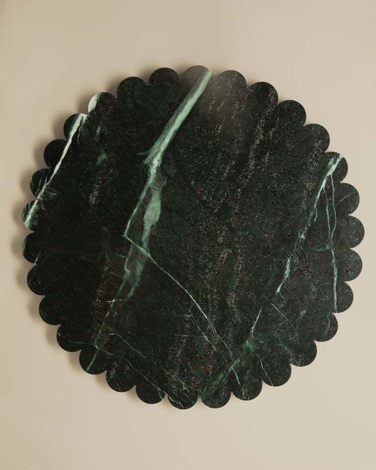 Verde Smerlato Large Round Tray