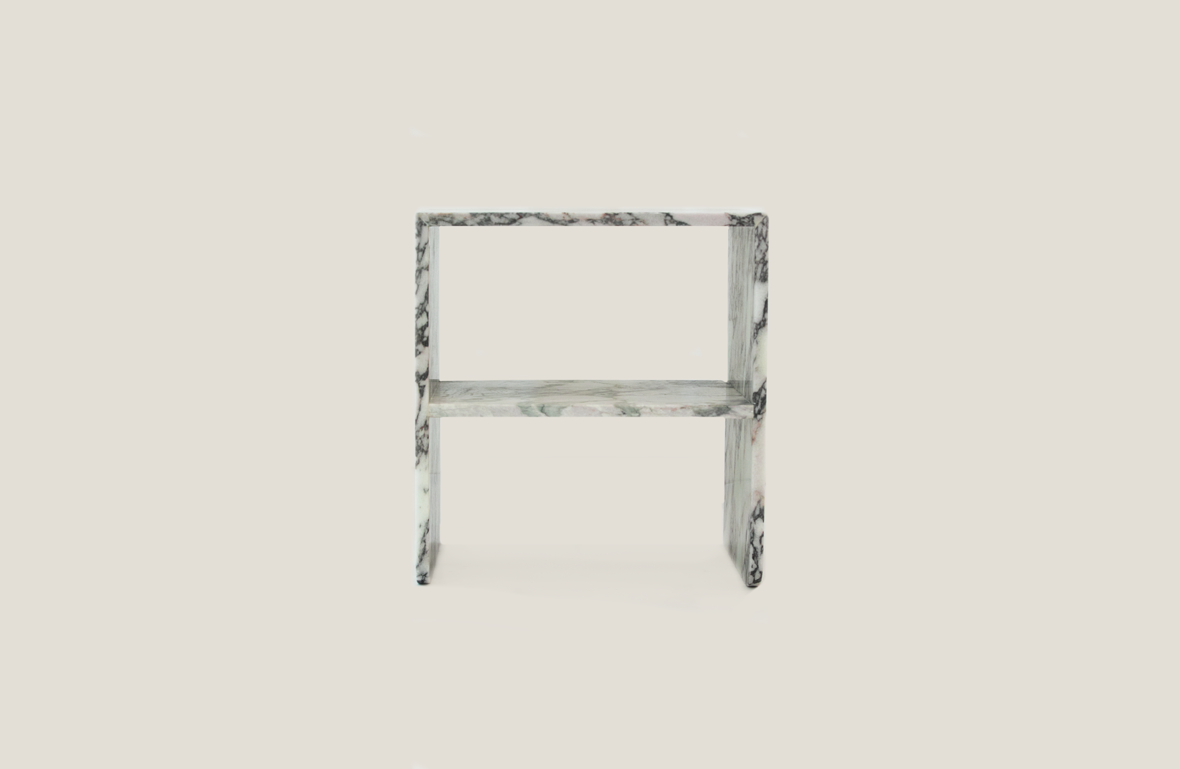 Curva Bedside Table Calacatta Viola Marble