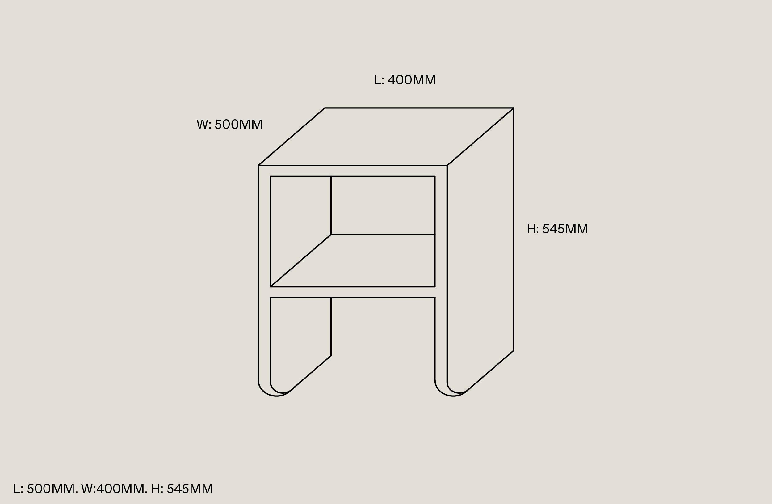 Curva Bedside Table