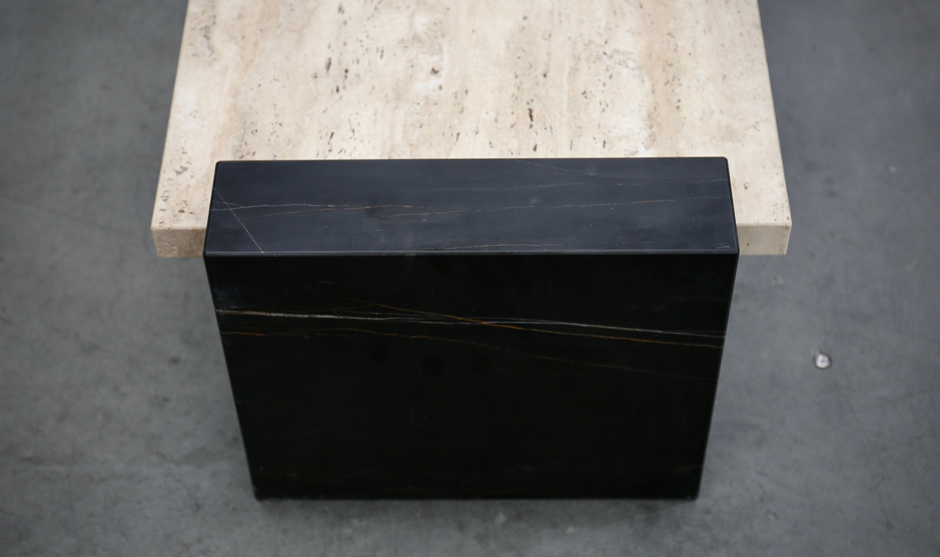 Puzzle Coffee Table in Sahara Noir & Travertine