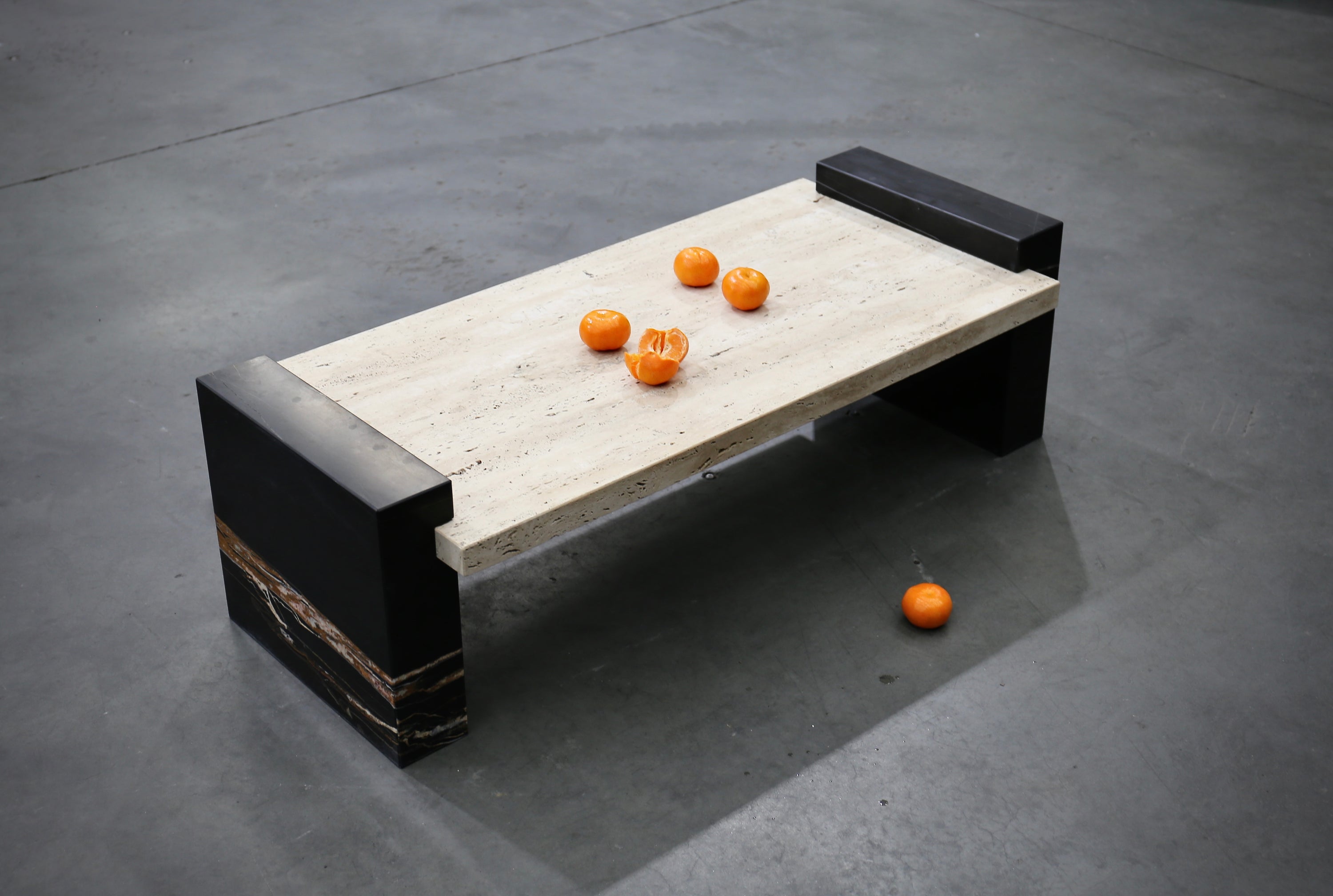 Puzzle Coffee Table in Sahara Noir & Travertine