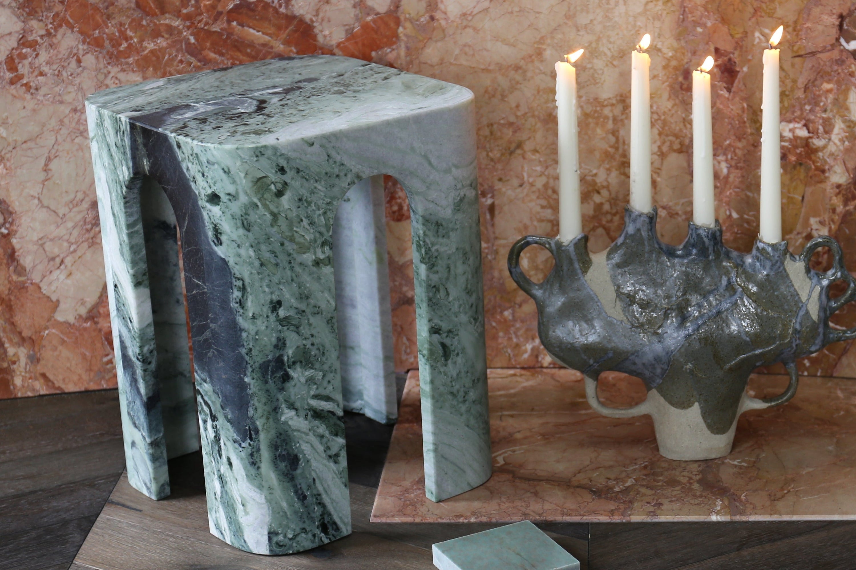 PICCOLA CRYSTAL JADE SIDE TABLE