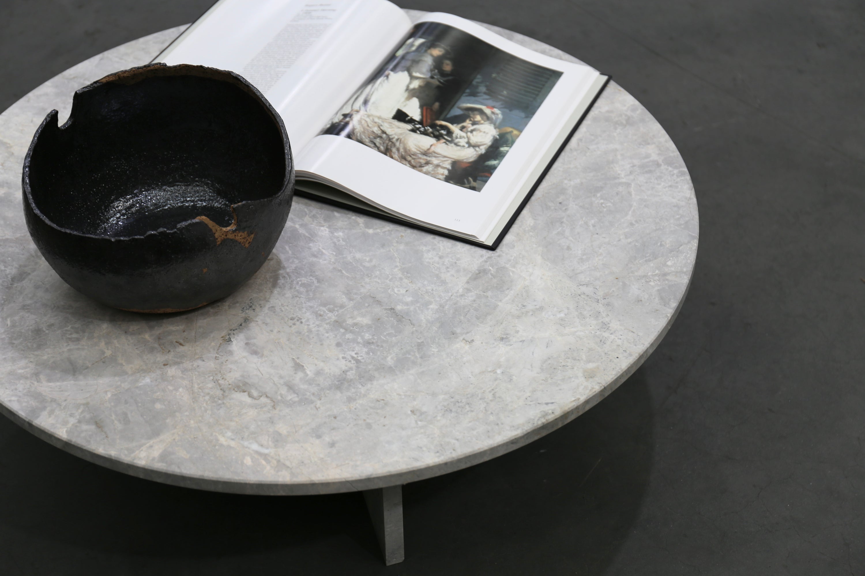 Lav Coffee Table in Tundra Grey Marble