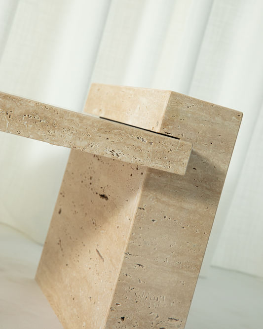 Puzzle Bianco Travertine Coffee Table