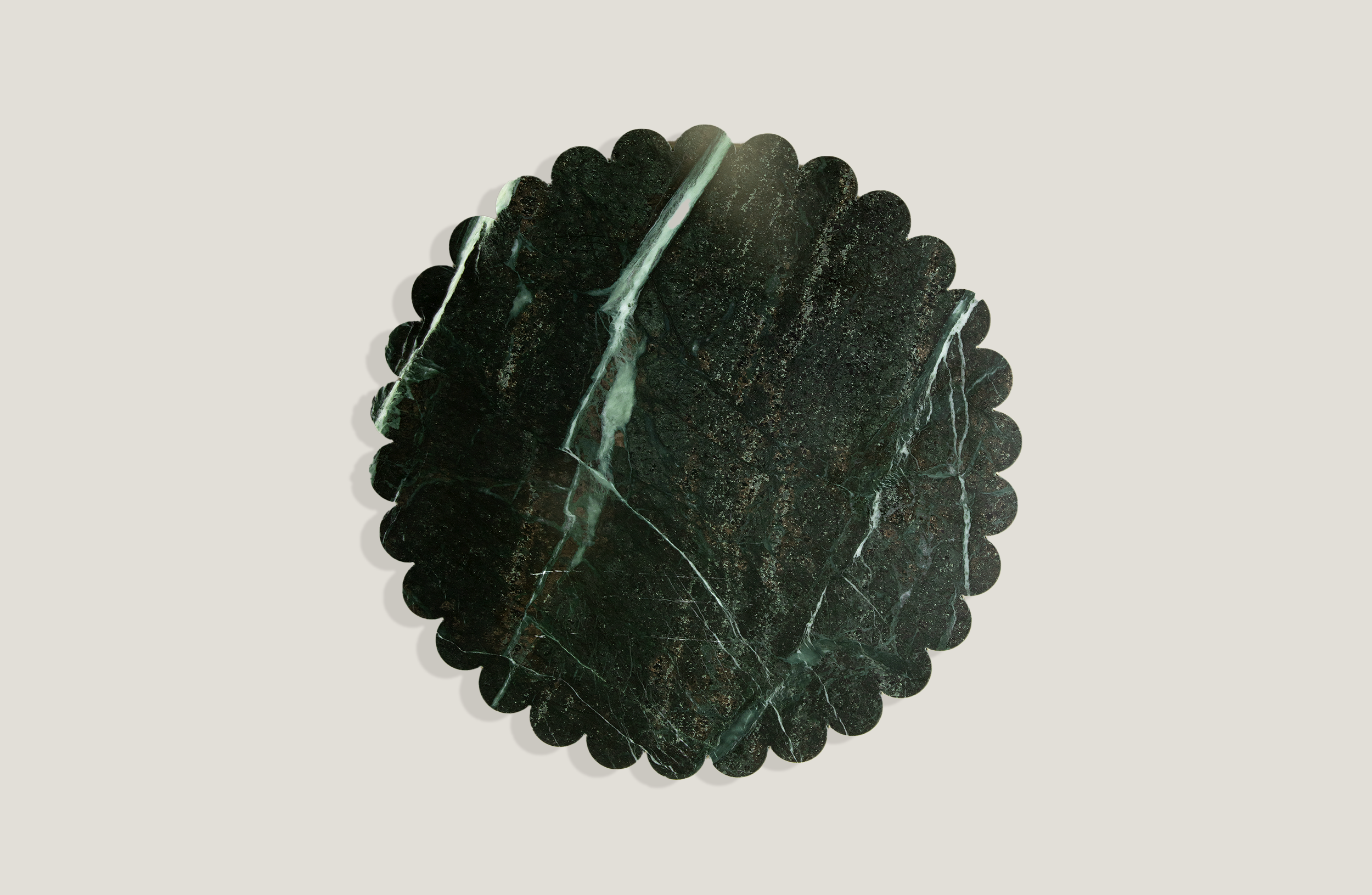 Verde Smerlato Large Round Tray